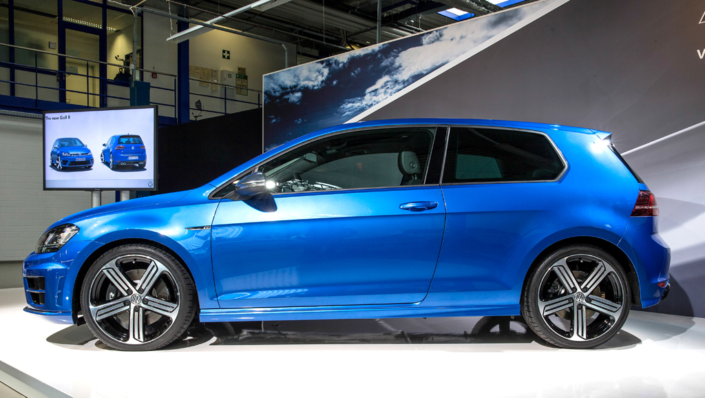 VW Golf R: Und so sieht das kompakte Kraftpaket von der Seite aus.