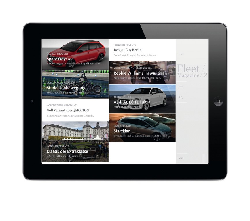 Volkswagen-Fleet-Magazine-App mit neuem Live-Bereich