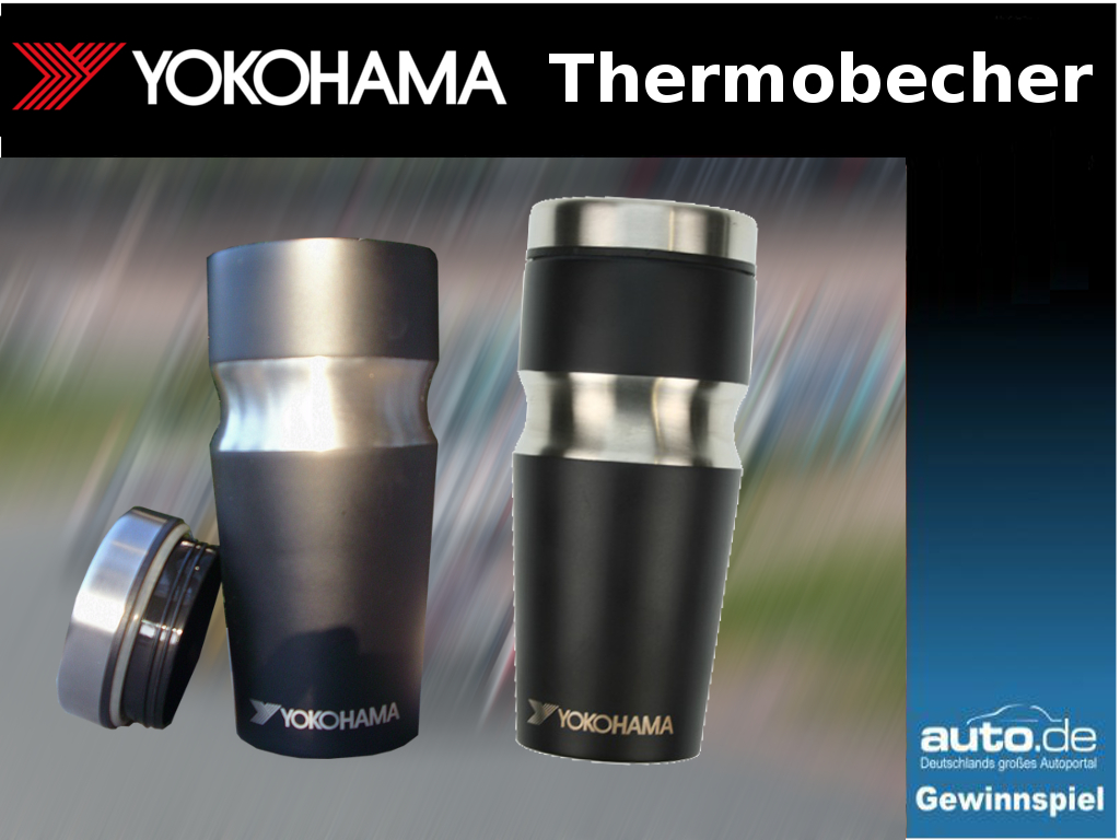 auto.de-Gewinnspiel: Getränke auf Betriebstemperatur, mit Thermobechern von Yokohama    
