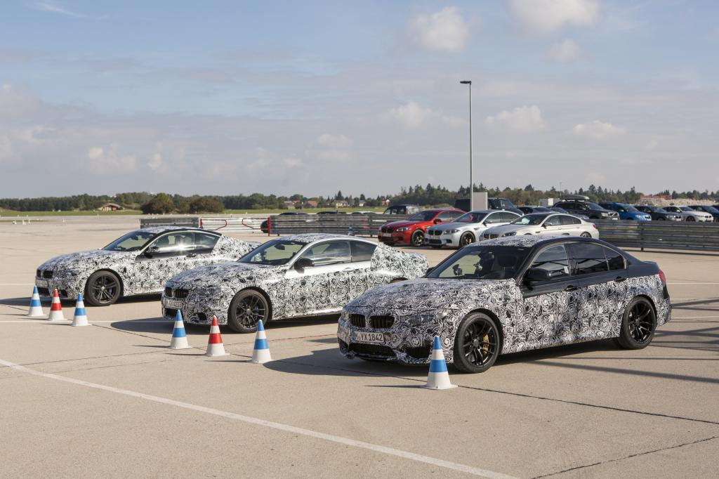 Bei der fünften Generation des BMW M3 und der nunmehr auf M4 getauften Coupé-Version (hier noch getarnt) bringt es die völlig neu entwickelte Maschine auf 316 kW/430 PS