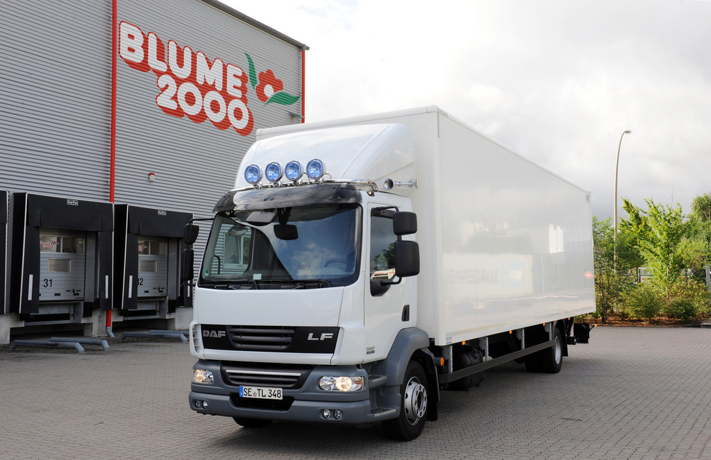 DAF LF55 mit extra langem Koffer