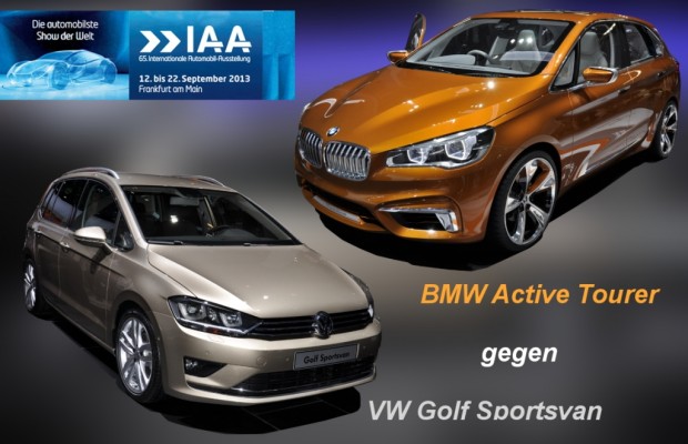 IAA 2013: BMW Active Tourer und VW Golf Sportsvan - So unterschiedlich können Vans ein