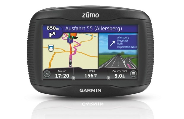 Kurvenreiches Garmin Zümo mit Luftdruckkontrolle