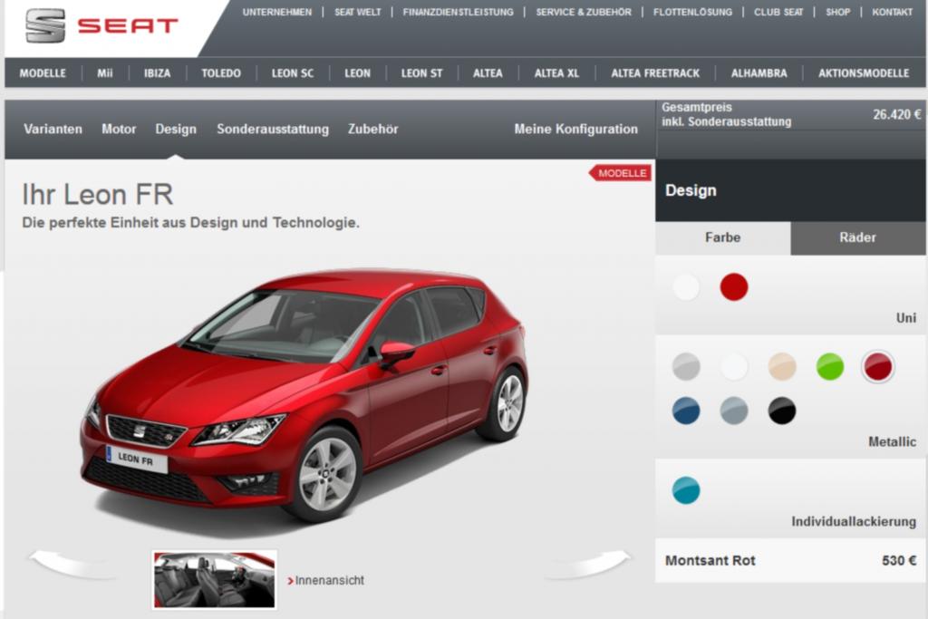 Studie zu Online-Konfiguratoren  - Seat-Kunden klicken sich durch