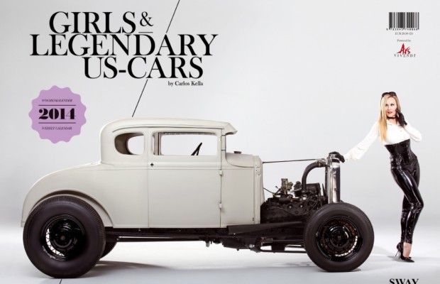 Verchromter Voyeurismus - Girls & Legendary Us-Cars Wochenkalender 2014