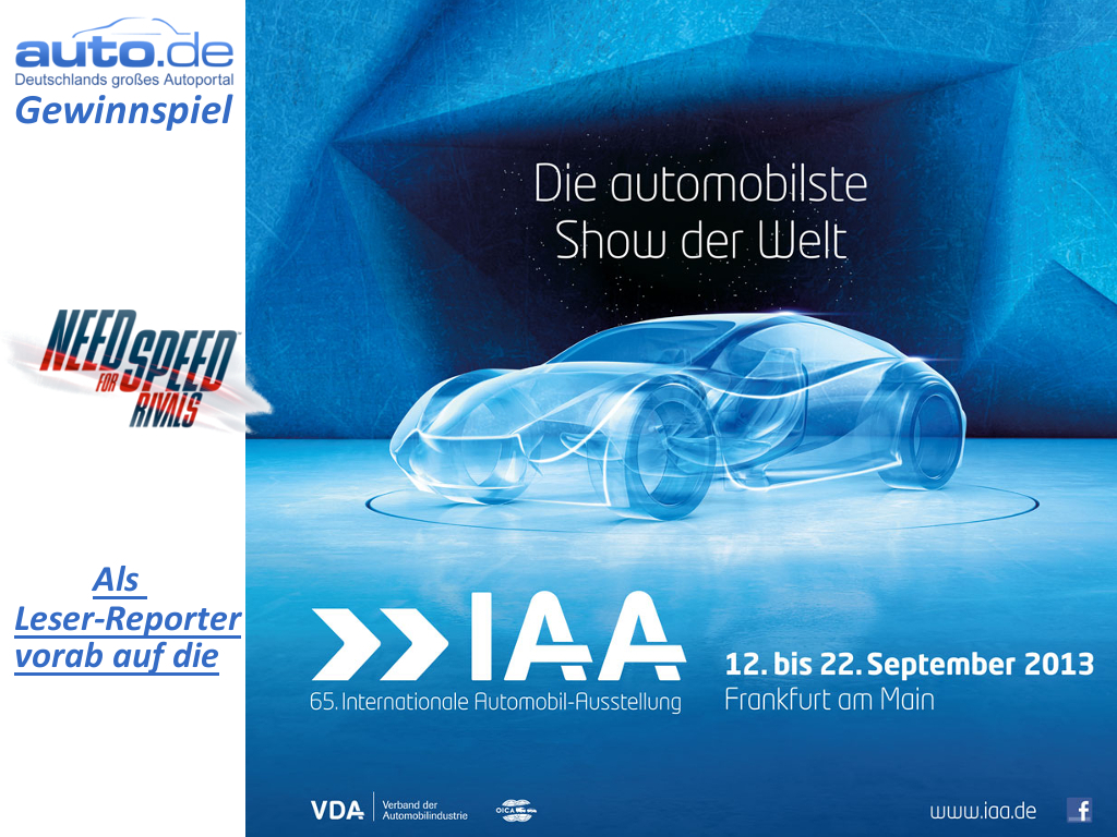 auto.de-Gewinnspiel: Als Leser-Reporter vor allen anderen auf die IAA