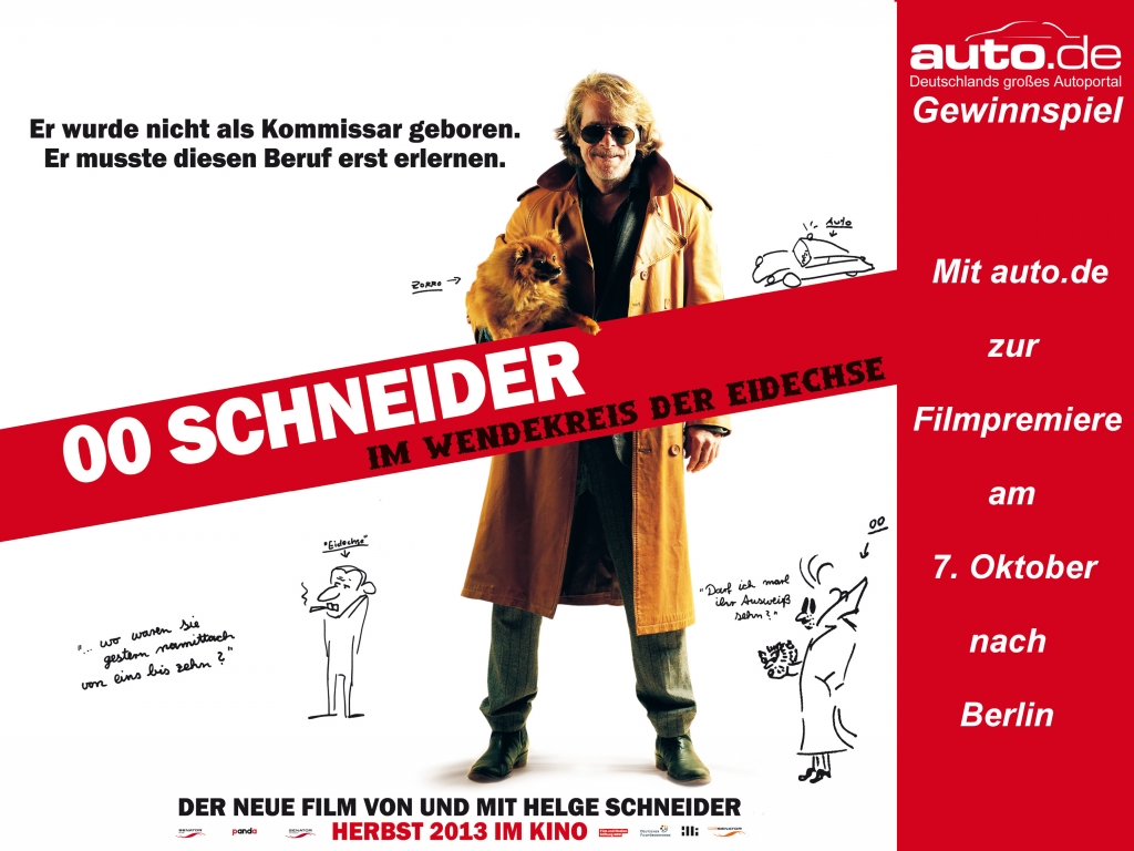 auto.de-Gewinnspiel: Premierenkarten zum neuen Helge Schneider Film »00 Schneider – Im Wendekreis der Eidechse«