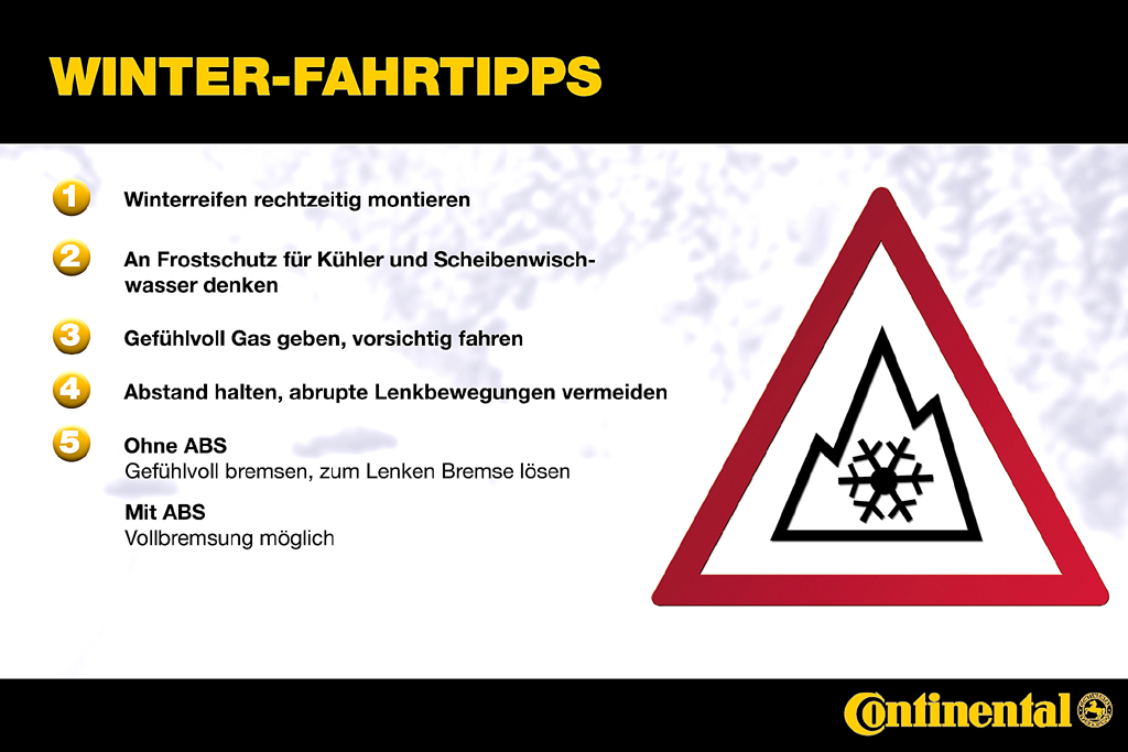 Beim Fahren im Winter sollten diese Tipps nicht unbeachtet bleiben. 