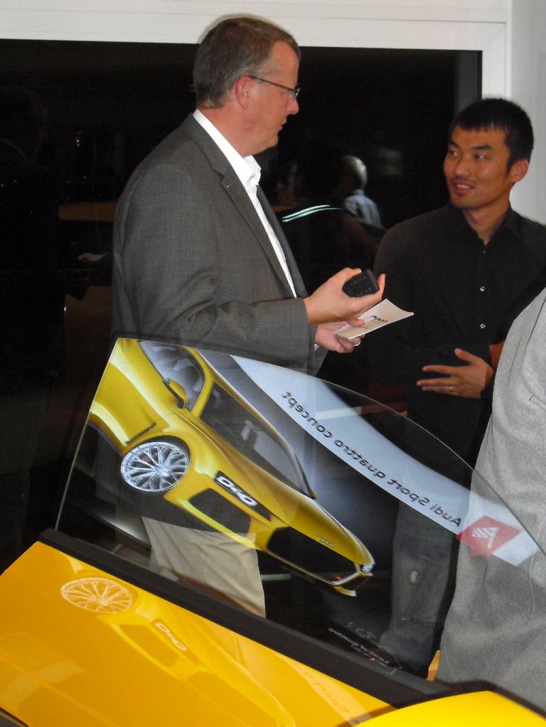 Entwickler Kai Vandre im Fachgespräch über den Audi Quattro Sport Concept.