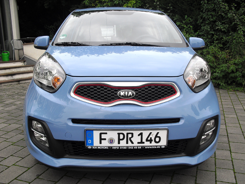 Kia Picanto: Blick auf die Frontpartie. 