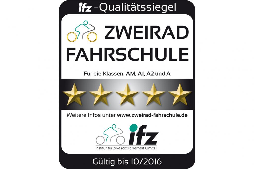 Qualitätssiegel für Motorrad-Fahrschulen