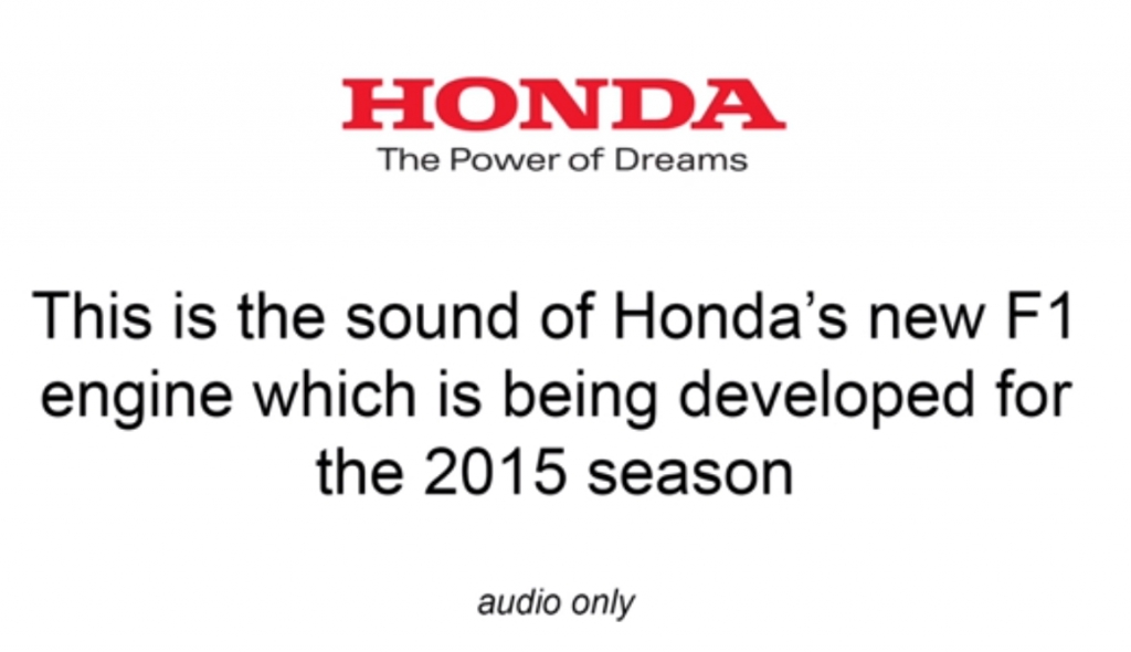 Sound des Formel 1-Motors von Honda auf Youtube