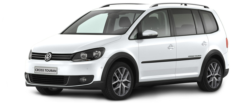 VW Cross Touran mit weißer Weste und Parkassistent