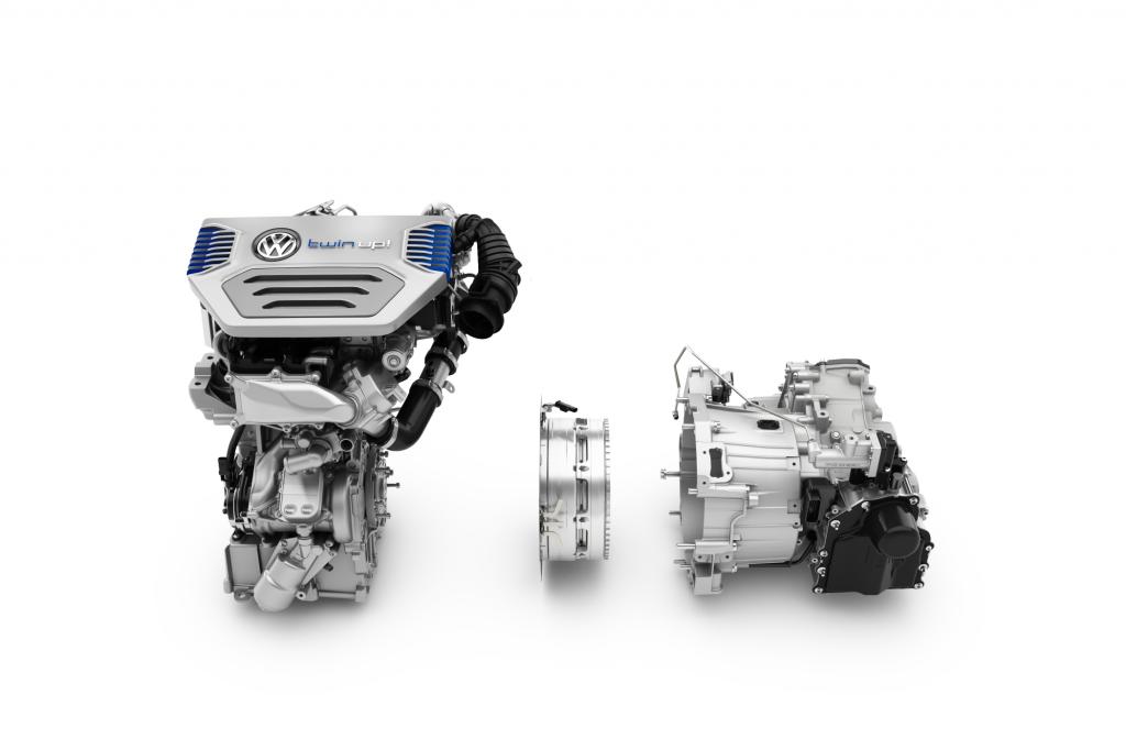 Der Antriebs des VW Twin Up mit Zweizylinder-Diesel und Elektromotor