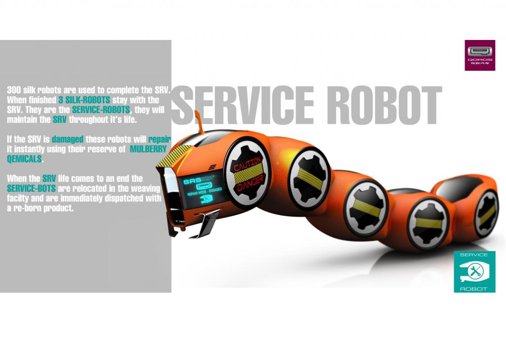 Der Reparaturroboter ist einer Seidenraupe nachempfungen