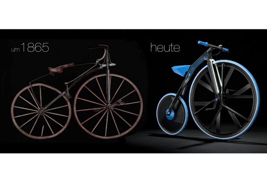 Mit der E-Bike-Studie „Concept 1865“ zeigen BASF und das Designbüro Ding3000 aus Hannover, wie ein Elektro-Fahrrad wohl vor knapp 150 Jahren ausgesehen hätte. 