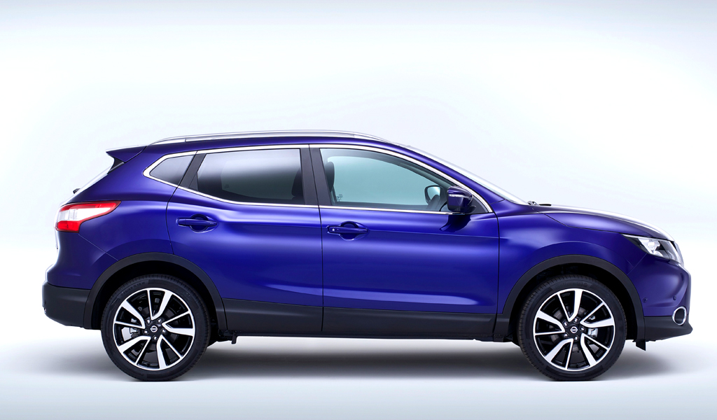 Nissan Qashqai: Und so sieht das kompakte SUV-Crossover-Modell von der Seite aus.