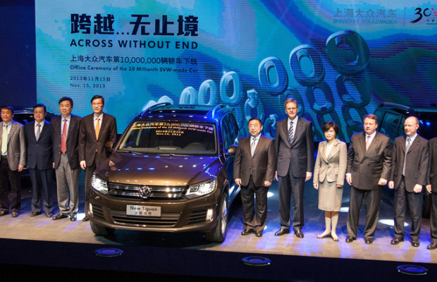Shanghai Volkswagen stellte zehn Millionen Fahrzeuge auf die Räder