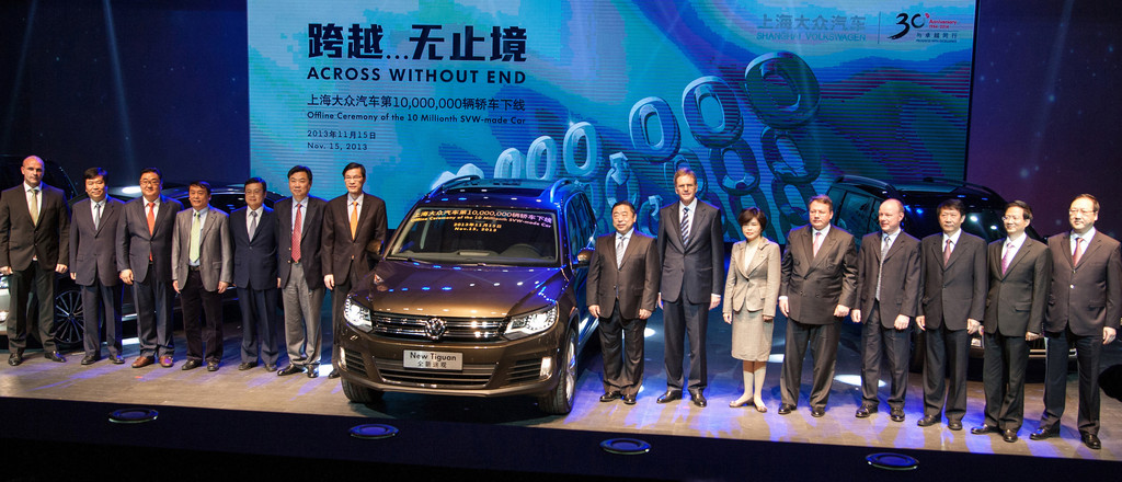 Shanghai Volkswagen stellte zehn Millionen Fahrzeuge auf die Räder