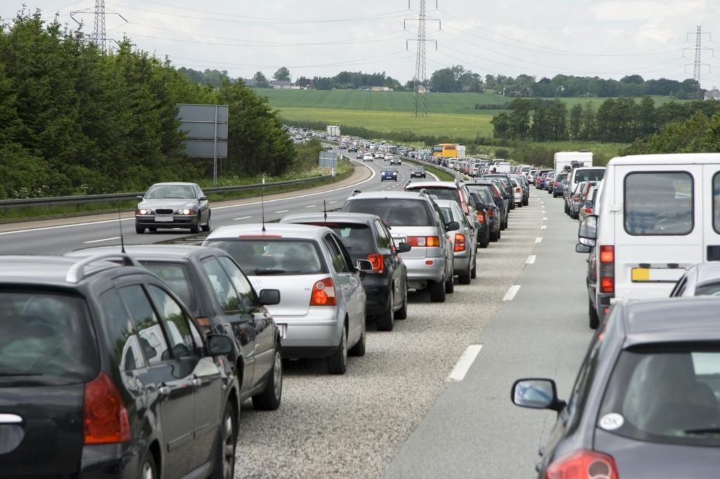 TomTom Verkehrs-Index - Auto an Auto in Stuttgart