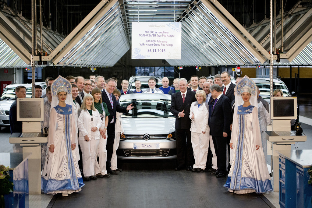 VW-Werk Kaluga produziert 700 000stes Fahrzeug