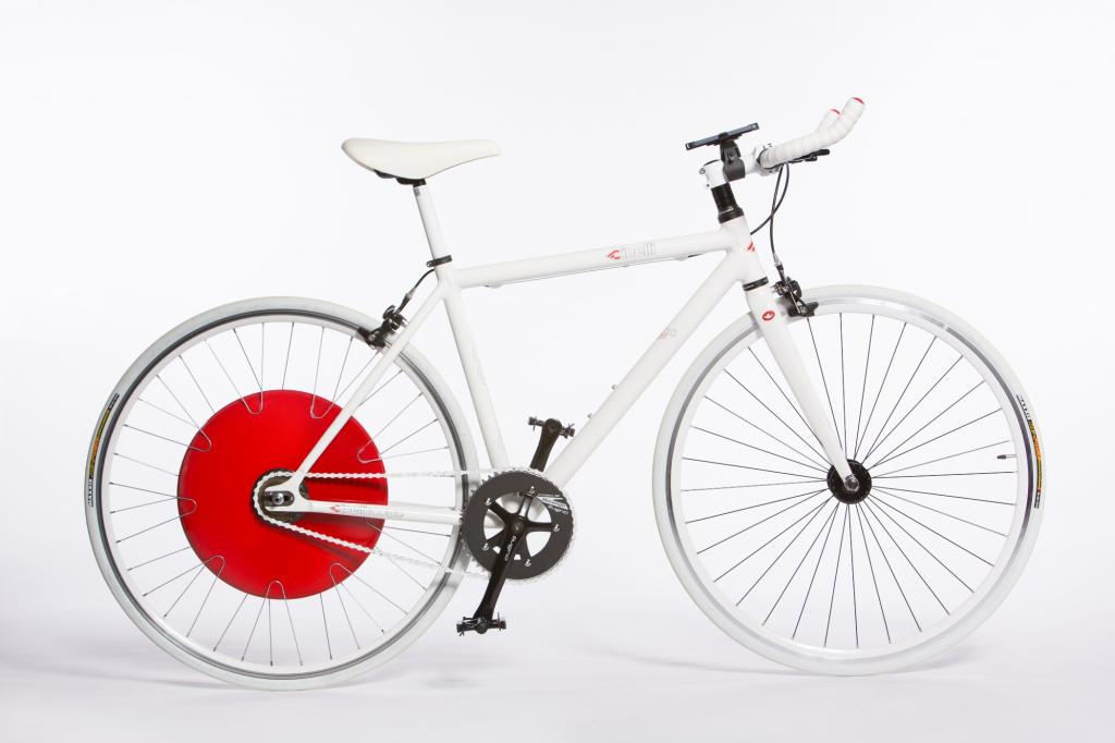 Das „Copenhagen Wheel“ ersetzt das Hinterrad eines Fahrrads und unterstützt den Antrieb mit einem Elektro-Motor