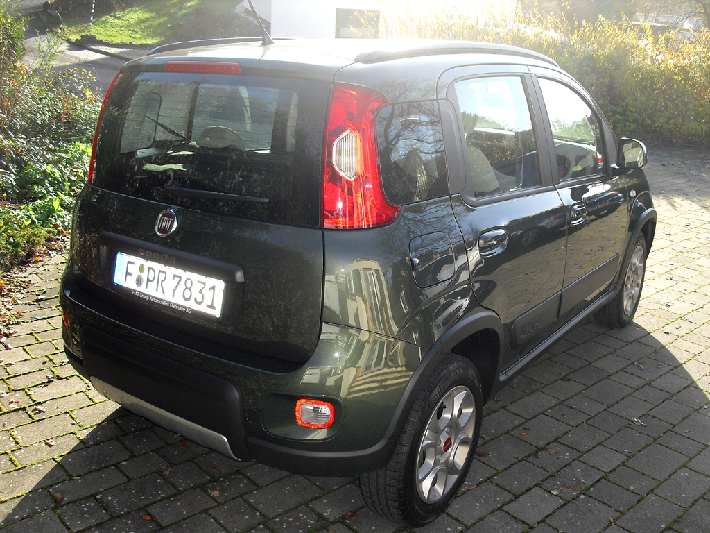 Fiat Panda: Blick auf die Heckpartie. 