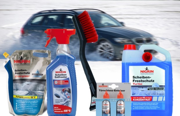 auto.de-Weihnachtsgewinnspiel: NIGRIN Winterpflegepaket mit Scheiben-Frostschutz, Schneebesen, Scheibenentfroster und Türschlossenteiser 