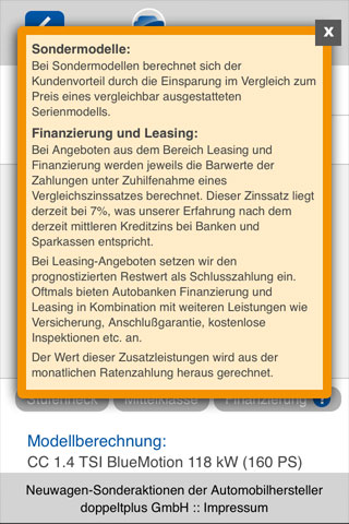 Alle Sonderaktionen der Kfz-Hersteller in Deutschland in einer kostenlosen App finden