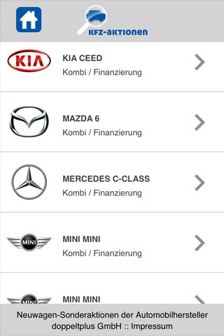 Alle Sonderaktionen der Kfz-Hersteller in Deutschland in einer kostenlosen App finden
