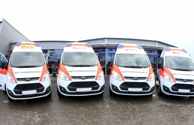 BRK bekommt  Ford Transit Custom als Krankentransportwagen