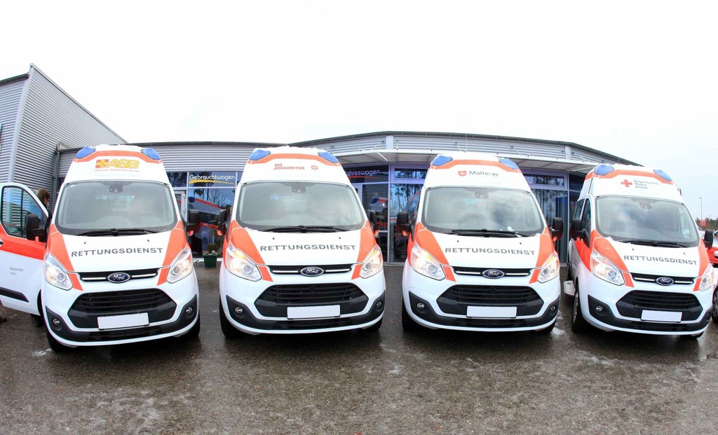 BRK bekommt  Ford Transit Custom als Krankentransportwagen