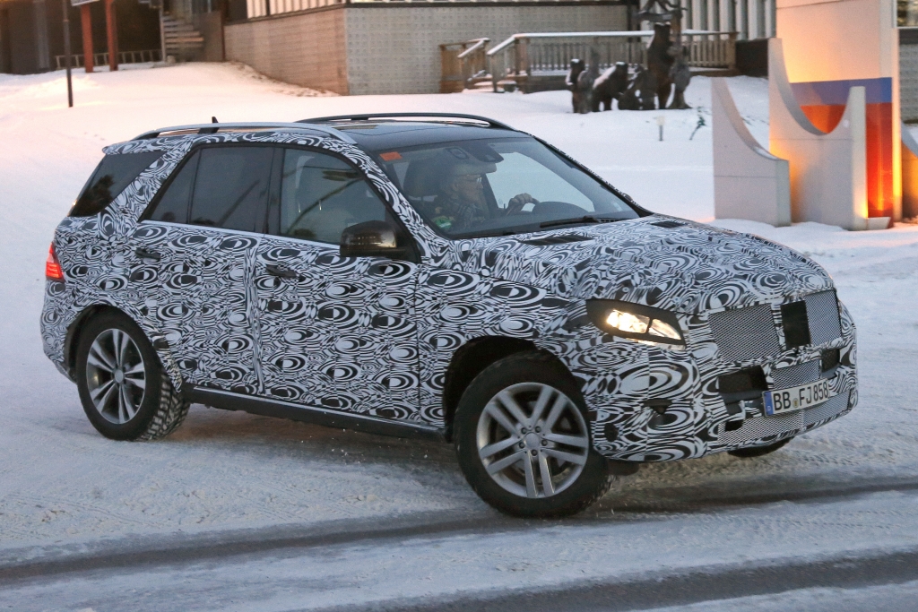 Erwischt: Erlkönig Mercedes ML Facelift – Das neue Gesicht