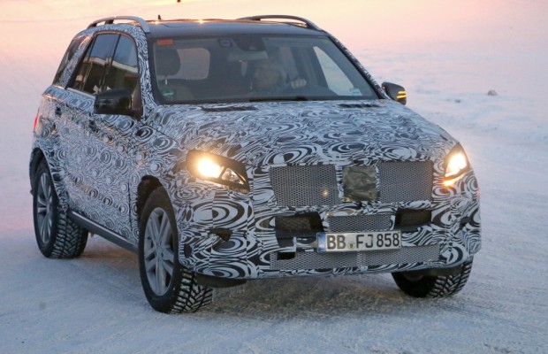 Erwischt: Erlkönig Mercedes ML Facelift – Das neue Gesicht