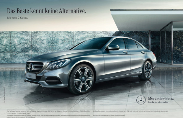 Kampagne zur Markteinführung der neuen Mercedes-Benz C-Klasse gestartet