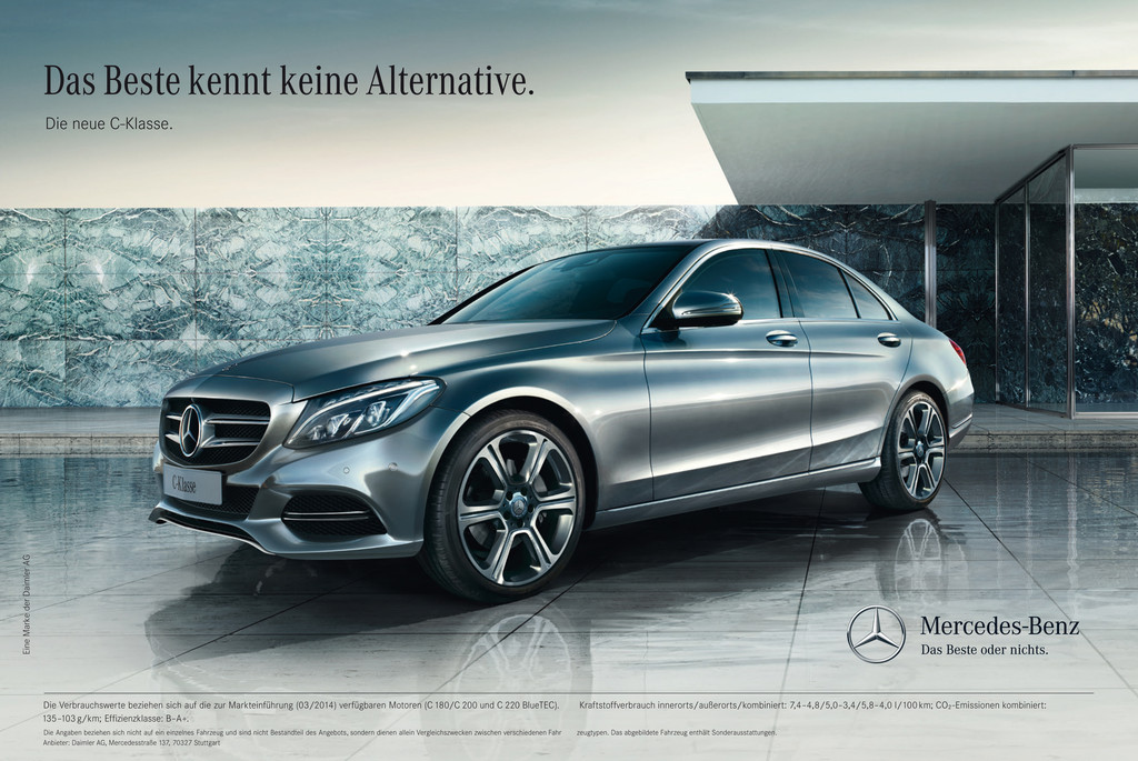 Kampagne zur Markteinführung der neuen Mercedes-Benz C-Klasse gestartet