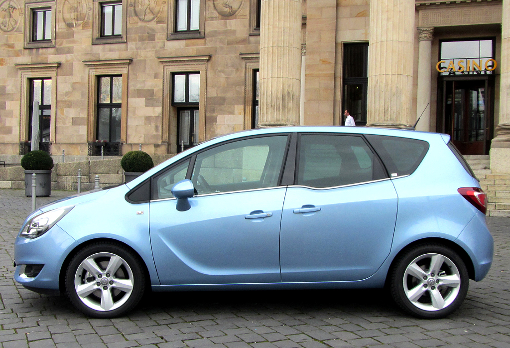 Opel Meriva: So sieht das kleine Monocab-Fahrzeug der Rüsselsheimer von der Seite aus. 
