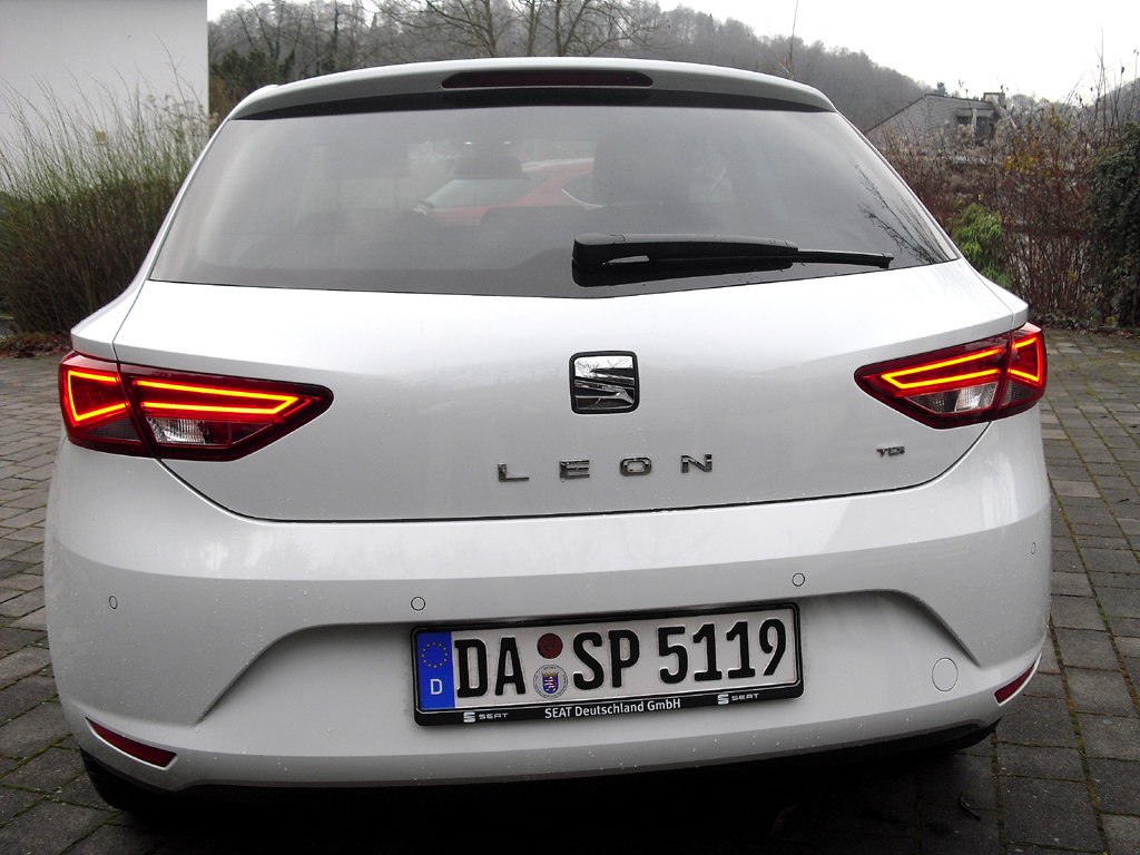 Seat León SC: Blick auf die Heckpartie. 