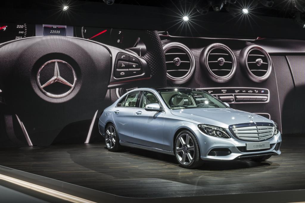 Weltpremiere der neuen Mercedes C-Klasse in Detroit.
