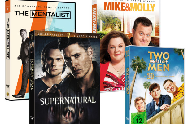 auto.de-Gewinnspiel: Warner Home Video DVD-Paket mit Two and a Half Men, Mike & Molly, The Mentalist und Supernatural