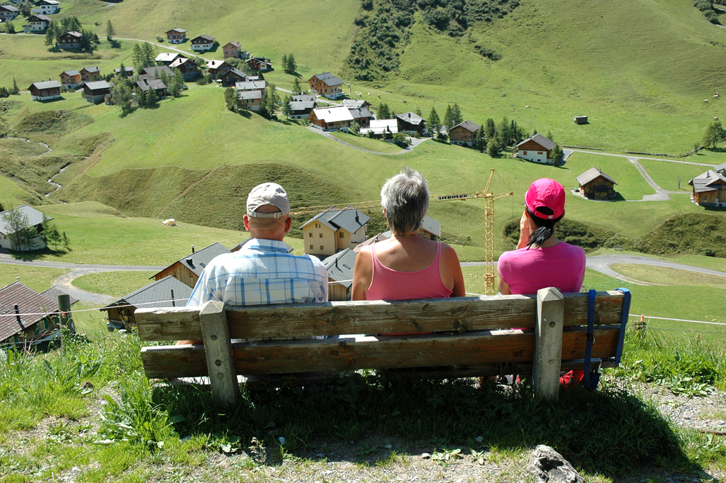 ... und anschließend der Blick ins Tal genießen.
