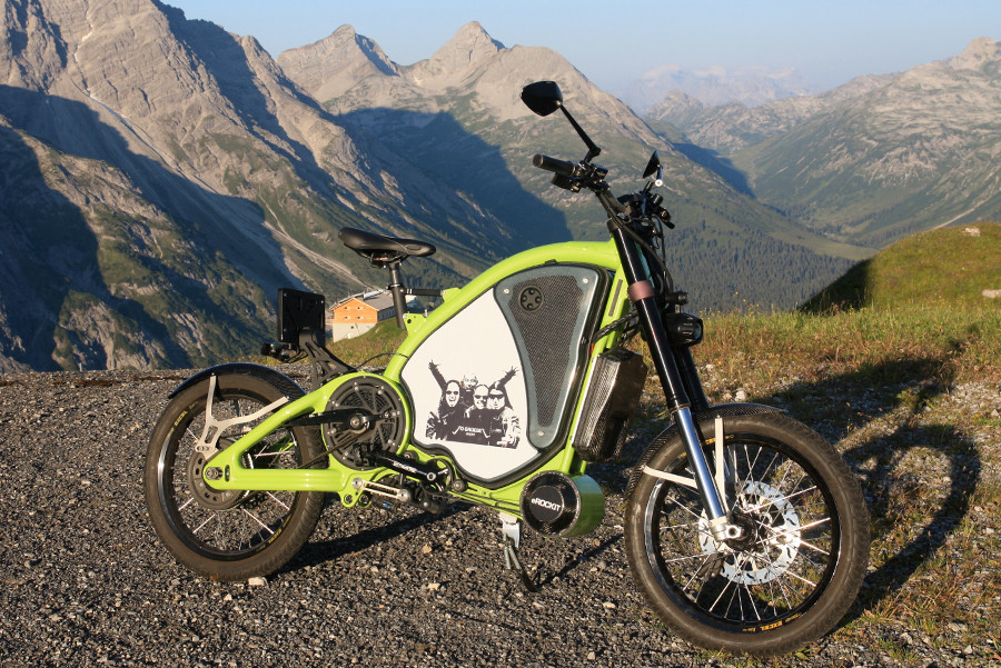 E-Rockit mutiert mit Muskelkraft zum Leichtkraftrad