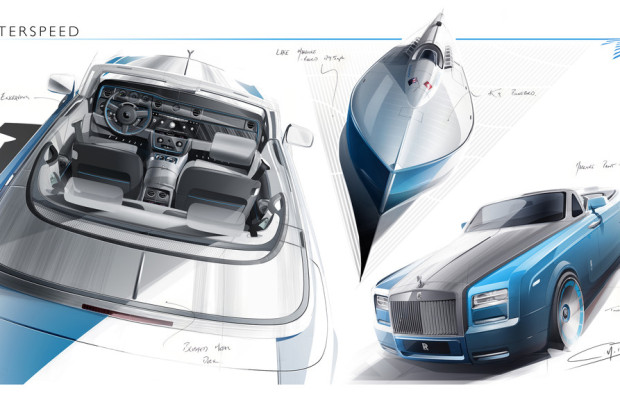 Exklusives Phantom Drophead Coupé erinnert an Triumph auf dem Wasser