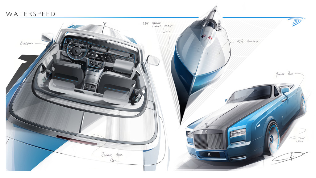 Exklusives Phantom Drophead Coupé erinnert an Triumph auf dem Wasser