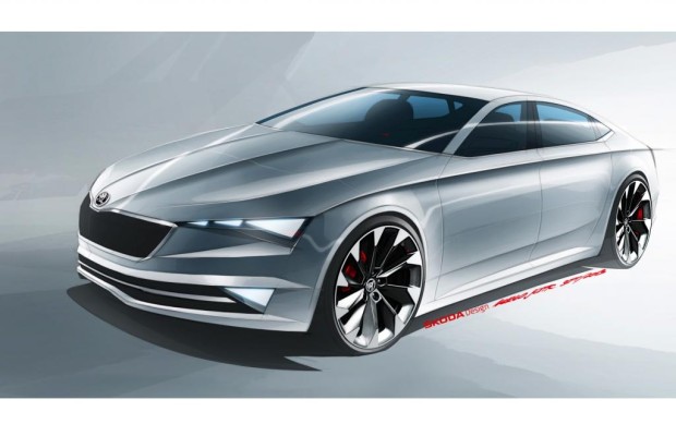 Skoda Vision C - Superb mit bösem Blick
