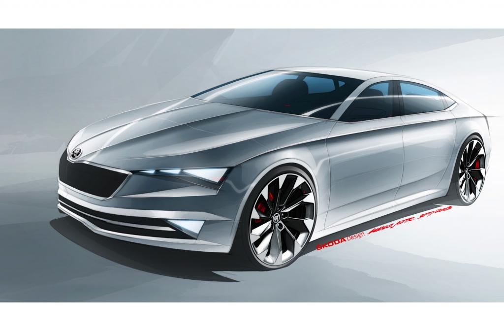 Skoda Vision C - Superb mit bösem Blick