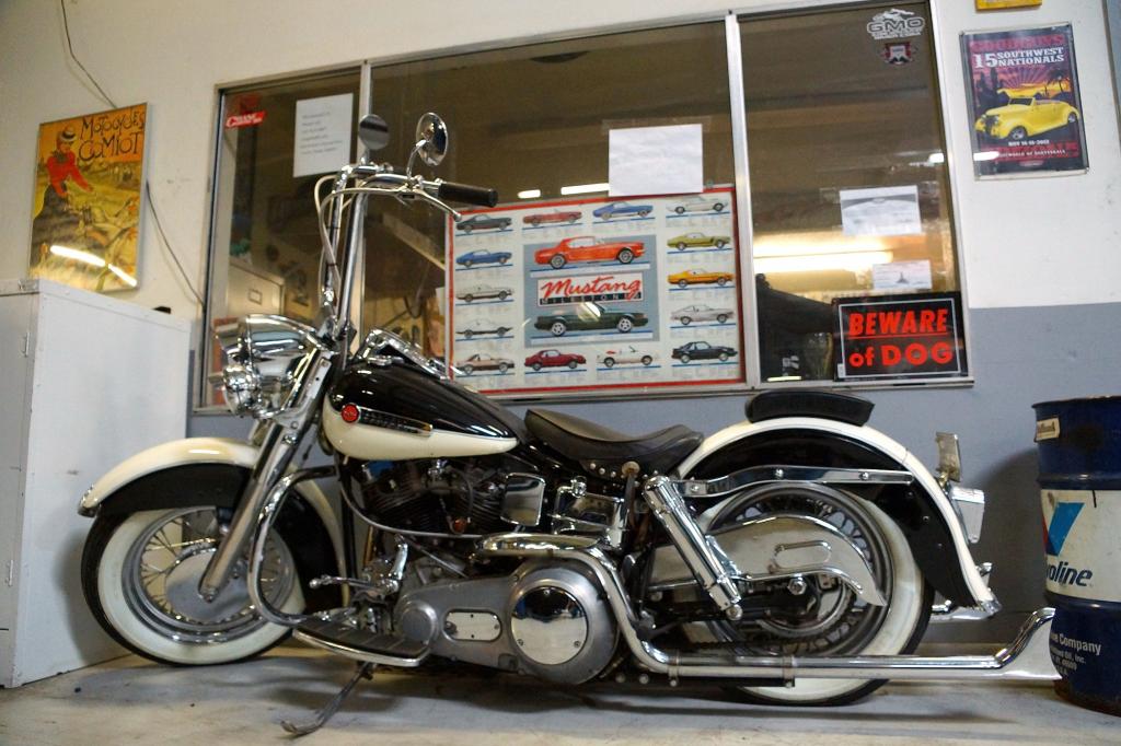 An der 1964er Panhead von Harley-Davidson blieb Borrmann erstmal hängen.