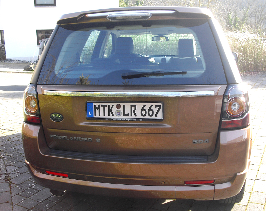 Land Rover Freelander: Blick auf die Heckpartie. 