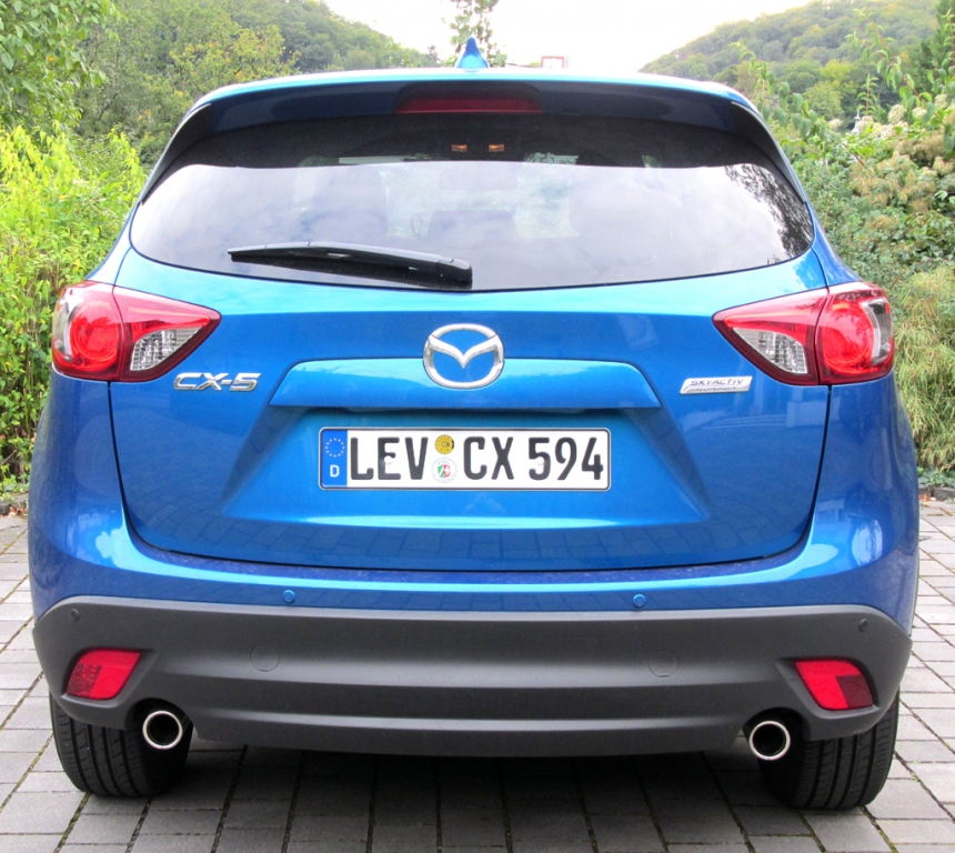 Mazda CX-5: Blick auf die Heckpartie.