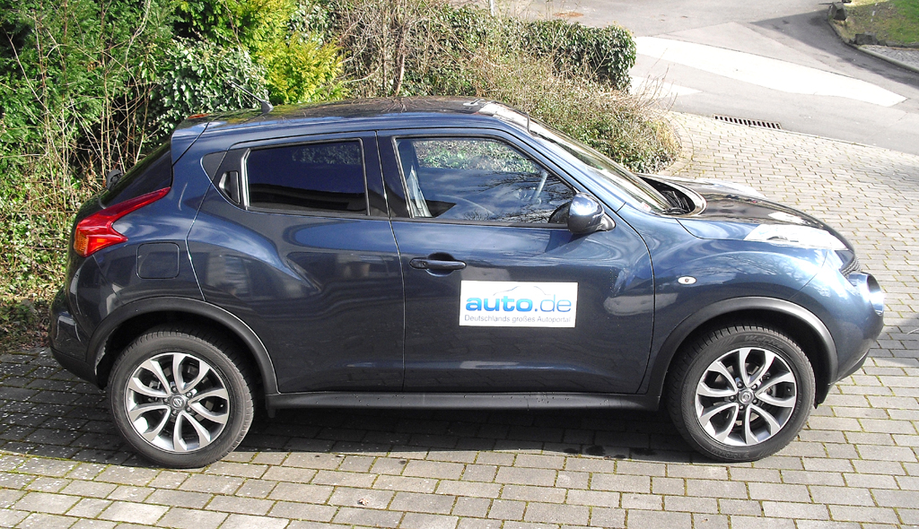 Nissan Juke: So sieht das ungewöhnliche Crossover-Schrägheckmodell von der Seite aus. 